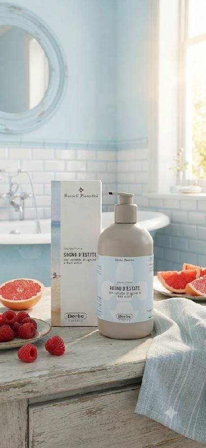 Derbe LETNÍ SEN - Koupelový a sprchový gel s vůní Maliny a Grepu 250 ml