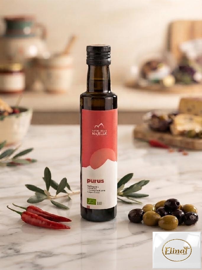 Sapori della Majella - Bio italský extra panenský olivový olej s čerstvými chilli papričkami 250 ml