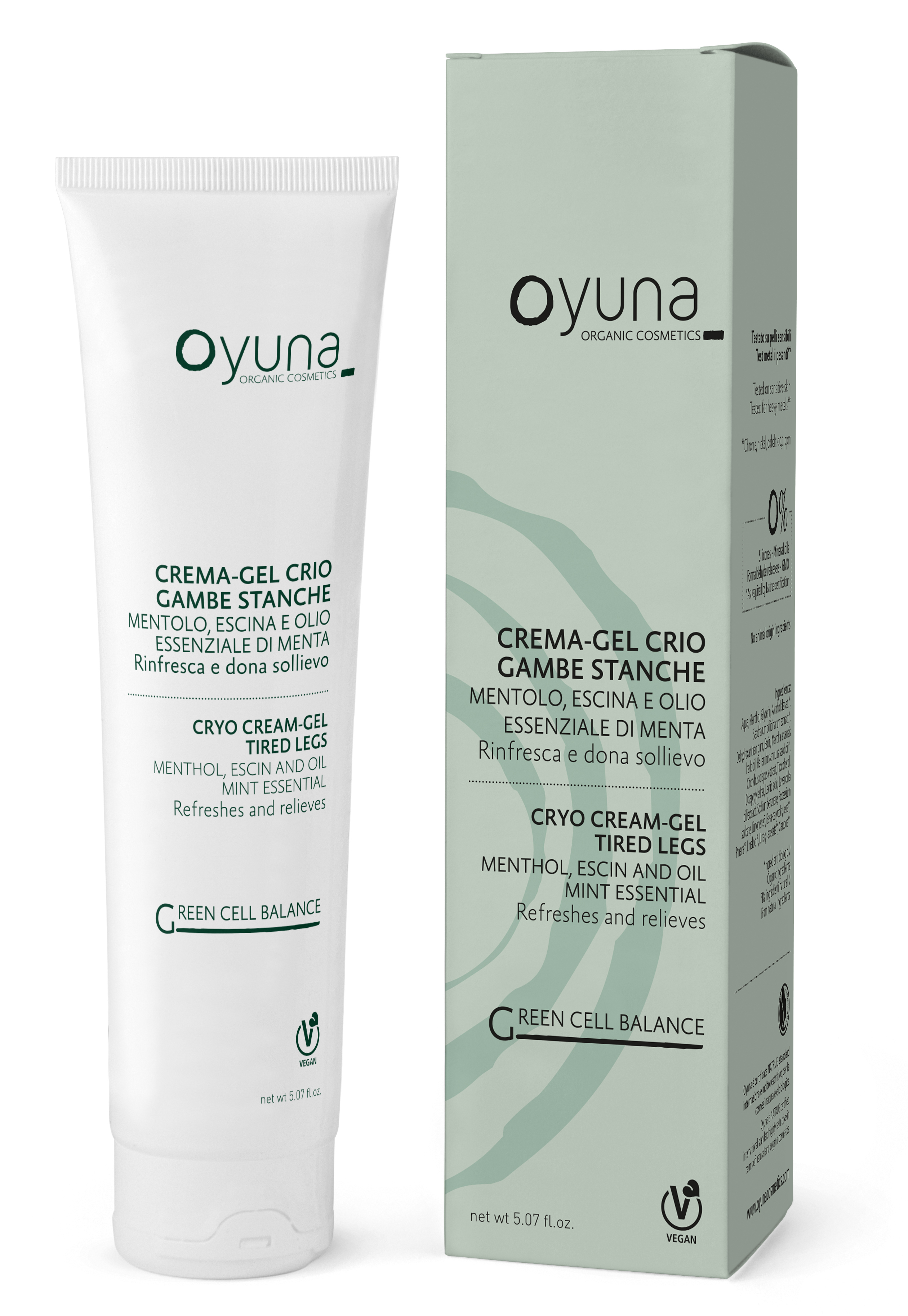 OYUNA Bio kryo krémový gel na unavené nohy 150 ML