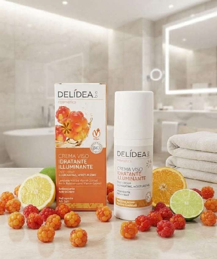 DELIDEA Bio Arktická Malina - rozjasňující hydratační krém na obličej 50 ml