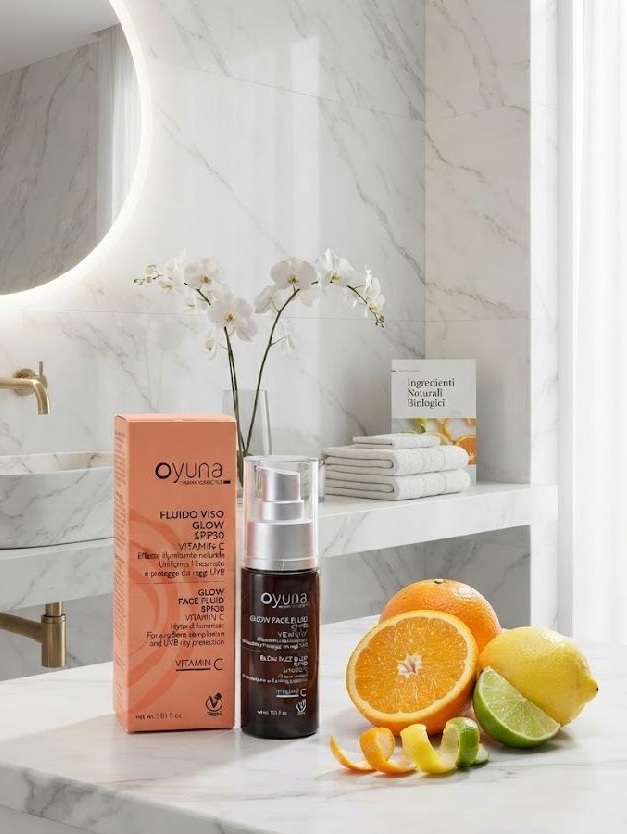 Oyuna Bio rozjasňující fluid na obličej s vitaminem C (SPF 30) 30 ML