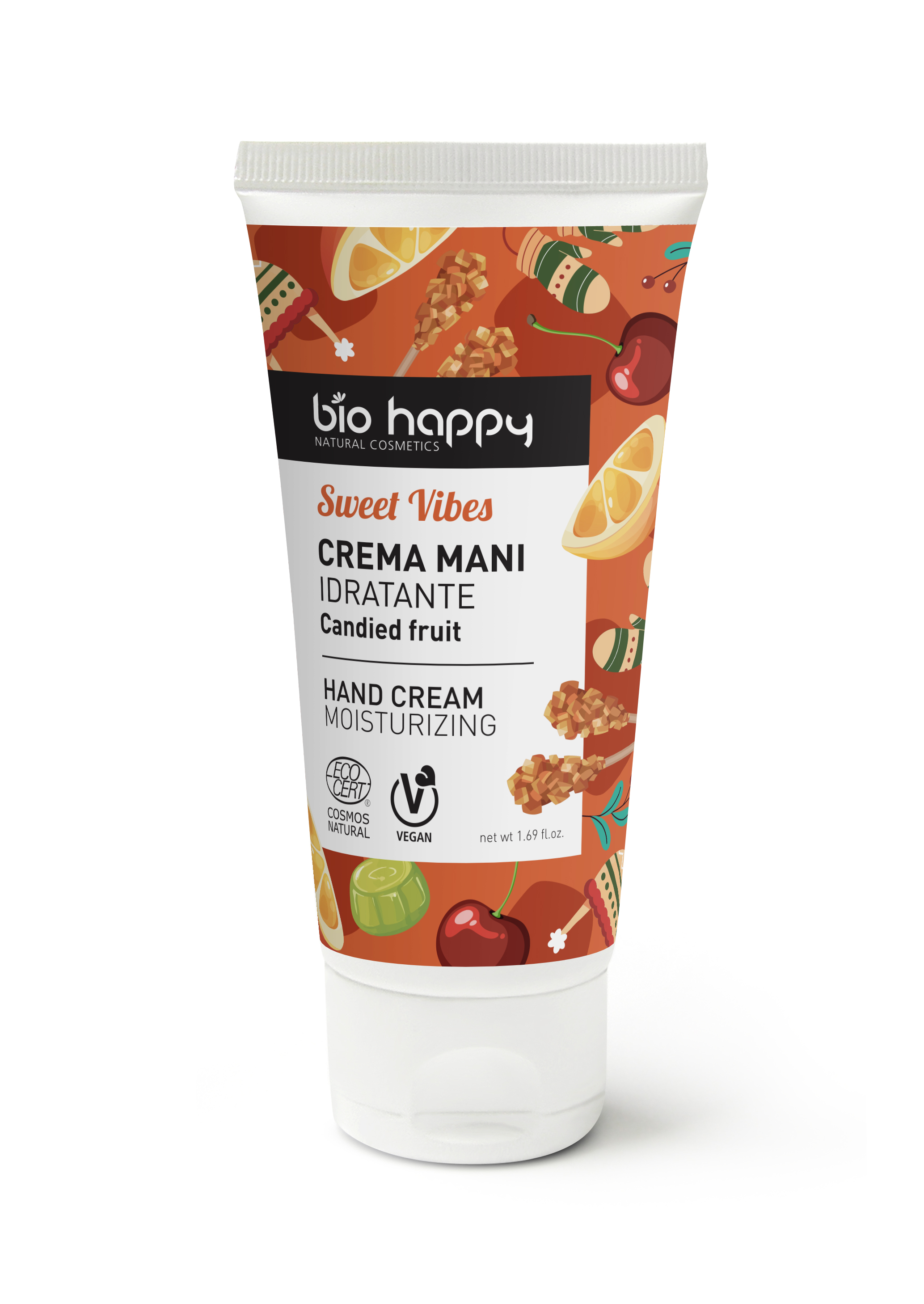 bio happy Kandované ovoce - Bio hydratační krém na ruce 50 ml