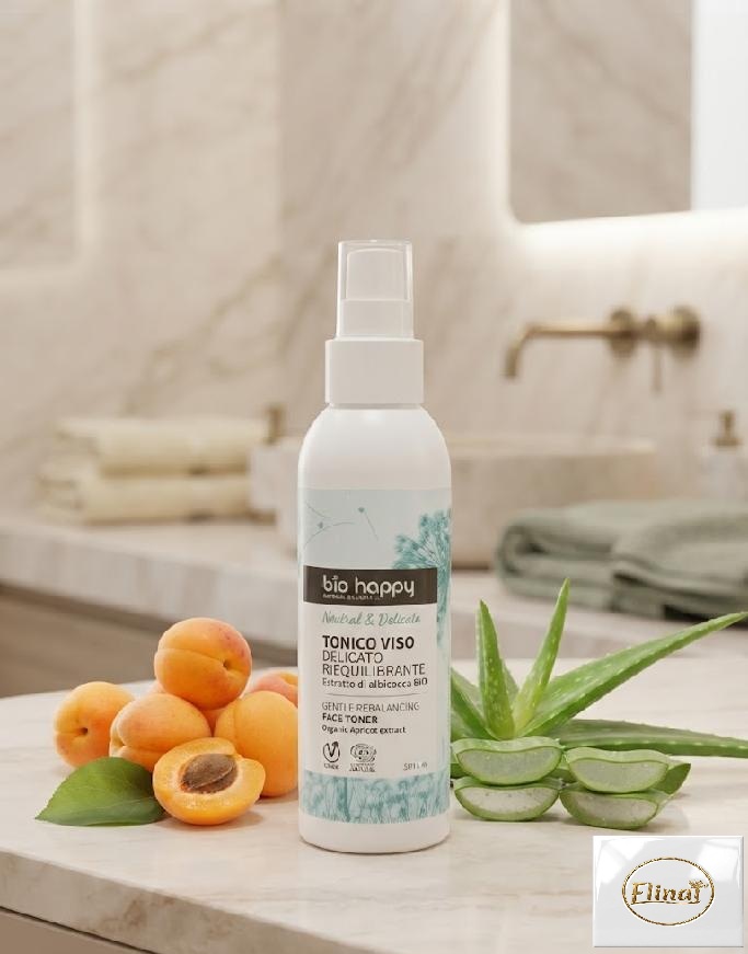 bio happy - Delikátní vyrovnávací pleťové tonikum s výtažkem bio meruňky 150 ml