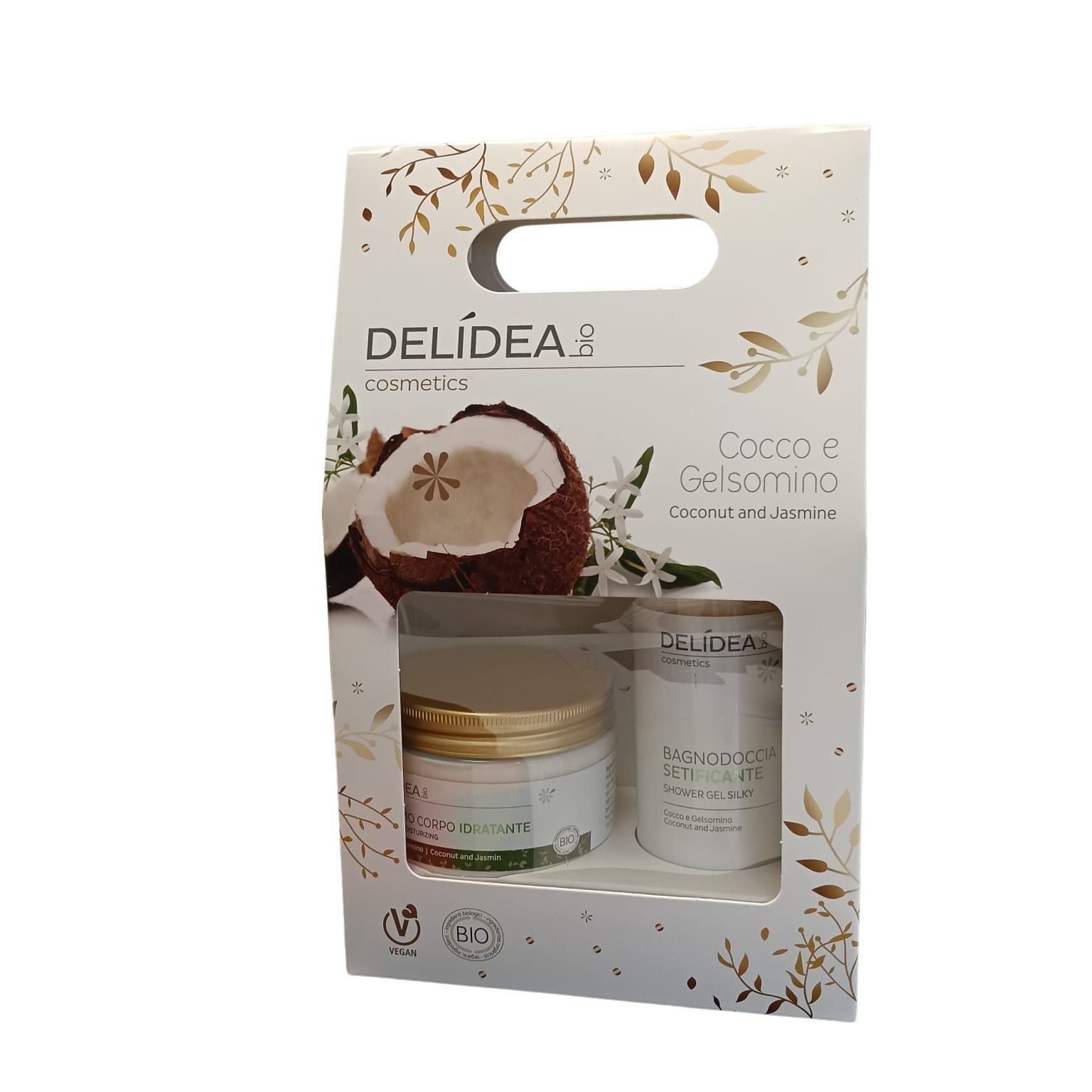 DELIDEA bio Kokos a Jasmín - Bio koupel. a sprch. gel 200 ml + tělový balzám 150 ml