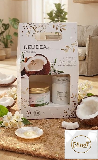 DELIDEA bio Kokos a Jasmín - Bio koupel. a sprch. gel 200 ml + tělový balzám 150 ml