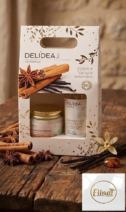 DELIDEA bio Koření a Vanilka - Bio koupel. a sprch. gel 200 ml + tělové máslo 150 ml