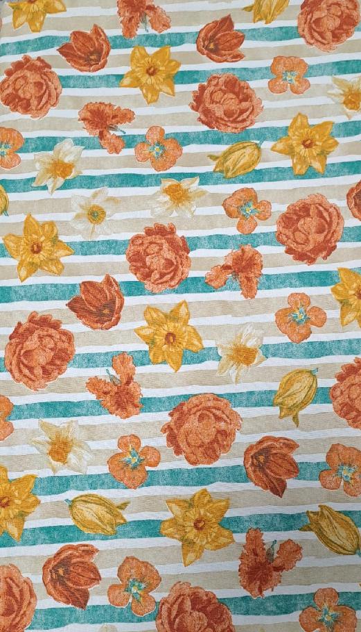 Ubrus JARNÍ KVĚTINY pro 12 osob 100% bavlna Made in Italy  140 x 240 cm