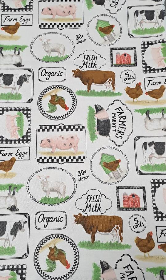 Ubrus FARMA pro 6 osob 100% bavlna Made in Italy 140 x 180 cm