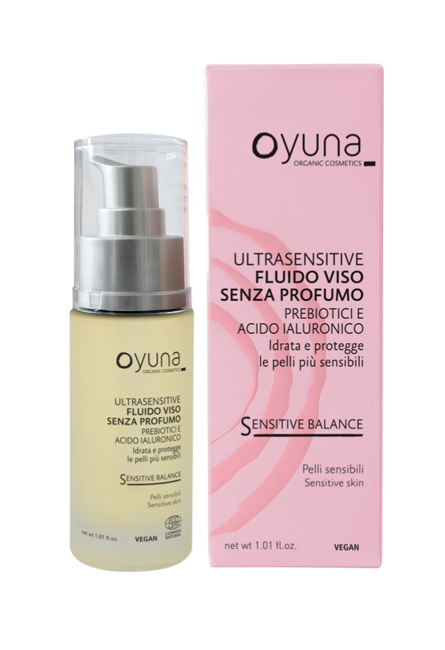 Oyuna - Bio prebiotický fluid na obličej s kyselinou hyaluronovou bez parfemace 30ml