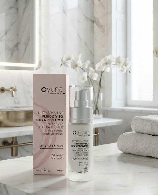 Oyuna - Bio prebiotický fluid na obličej s kyselinou hyaluronovou bez parfemace 30ml