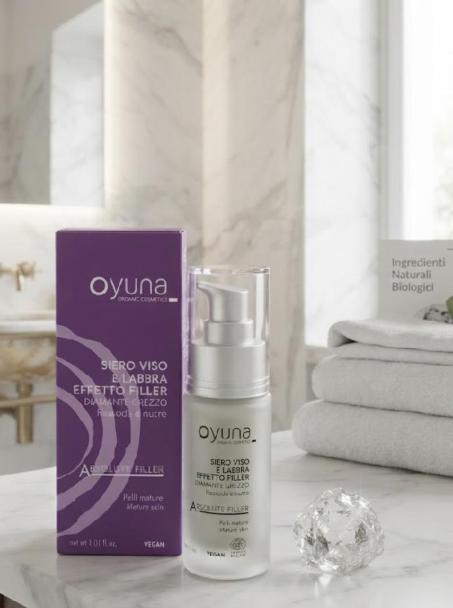 Oyuna - Bio sérum na obličej a rty se surovým diamantem s vyhlazujícím efektem 30 ml