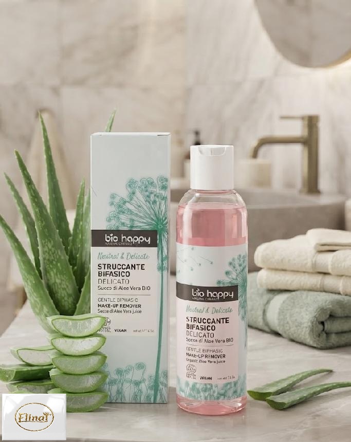 bio happy - Bio dvoufázový make-up odličovač se šťávou Aloe vera 200 ml