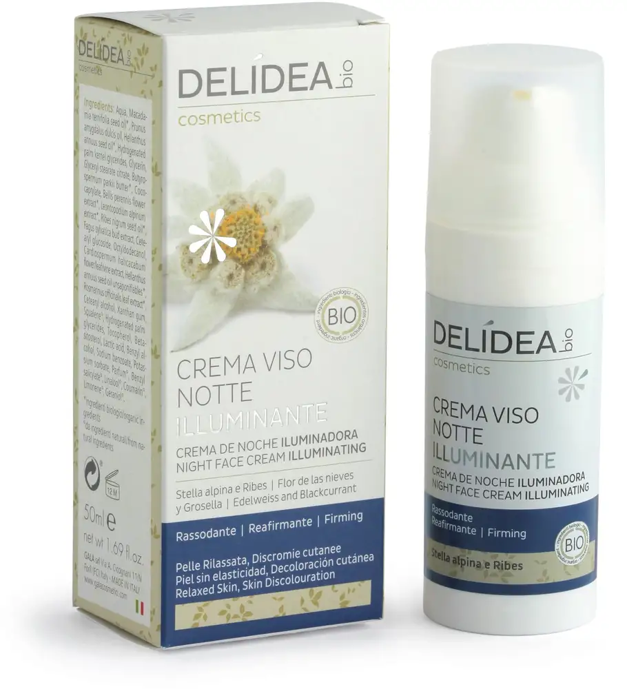 DELIDEA bio Protěž alpská a Rybíz - Bio rozjasňující denní krém na obličej 50 ml