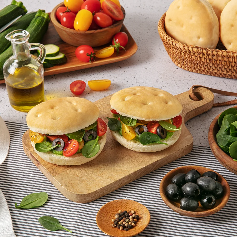 PO MIN. TRV. DO 19.4.2026 - Nízkobílkovinné focaccine s extra panenským olivovým olejem 100 g (2 x 50 g)