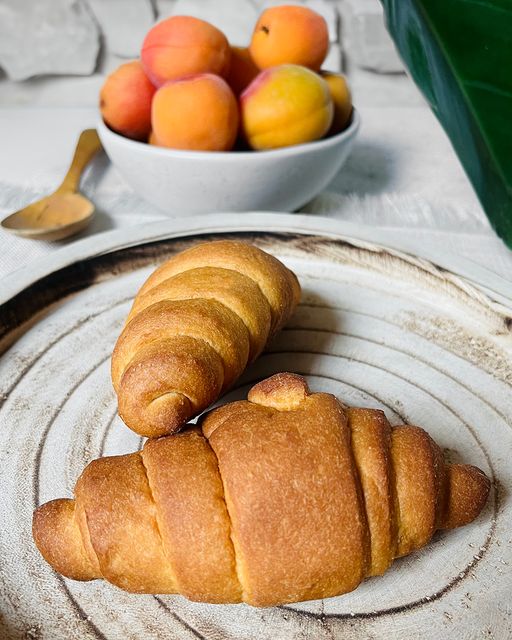 Agluten - Kváskové meruňkové croissanty s celozrnnou rýžovou moukou bez lepku a laktózy 220 g (4 x 55 g)