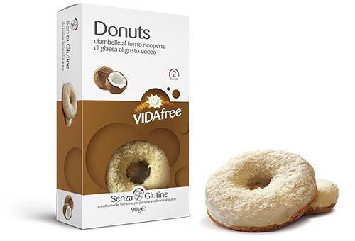 VIDAfree - Kokosové pečené donuty máčené v kokosové polevě bez lepku 90 g (2 x 45 g)